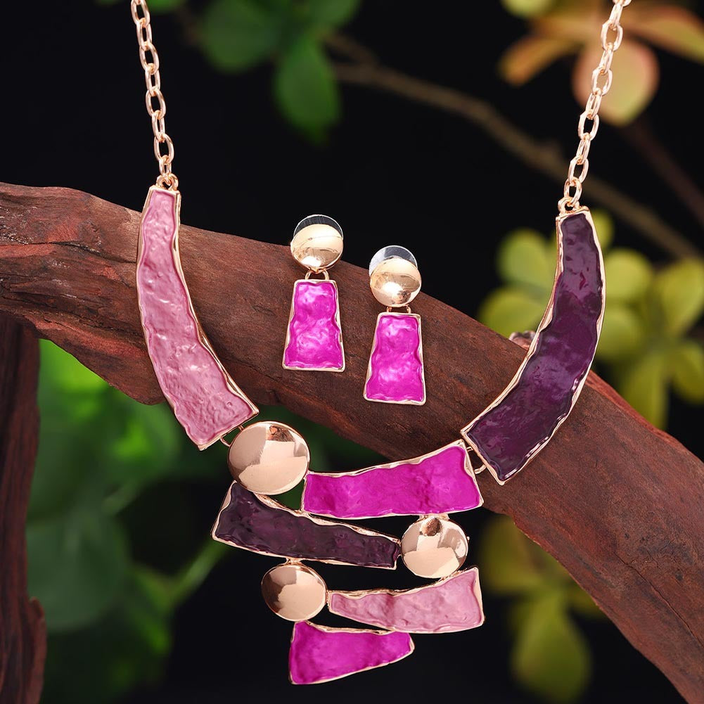 Geometric  Necklace Set