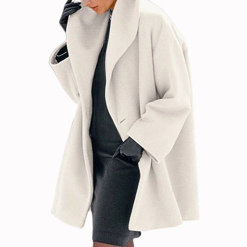Oversized Hooded Wool-Like Long Coat