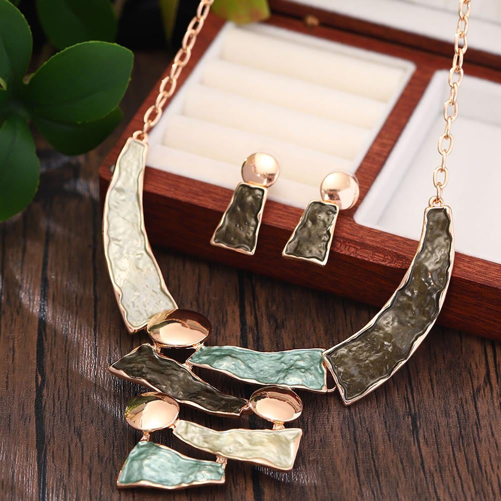 Geometric  Necklace Set