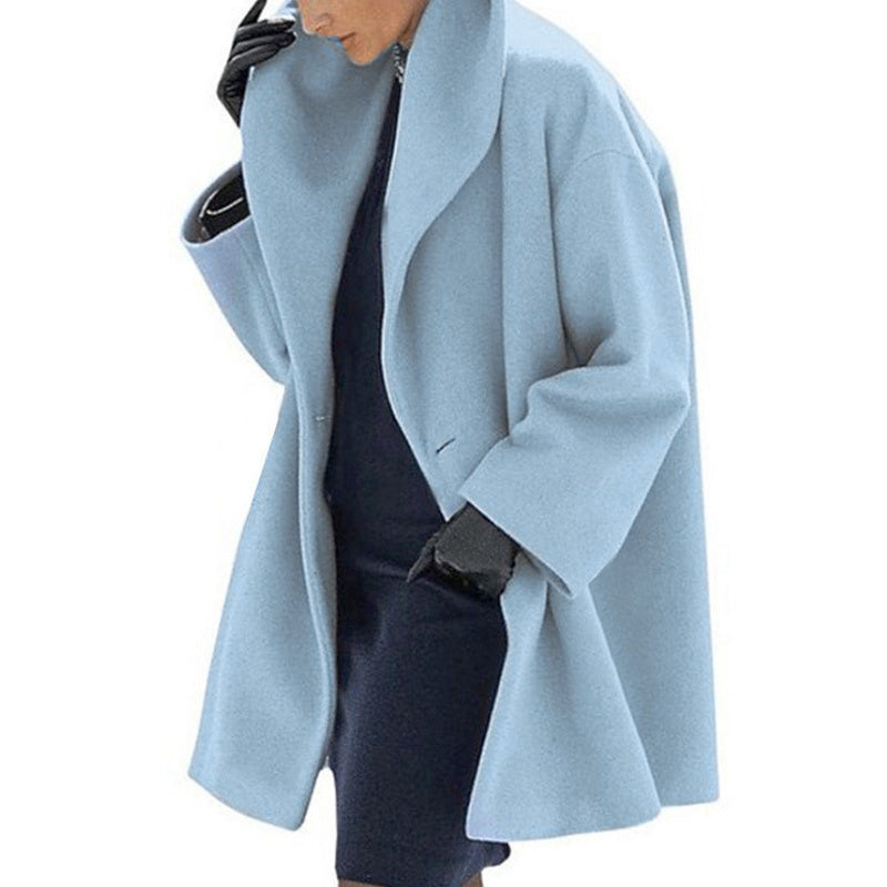 Oversized Hooded Wool-Like Long Coat