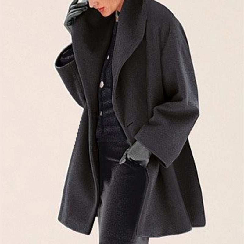 Oversized Hooded Wool-Like Long Coat